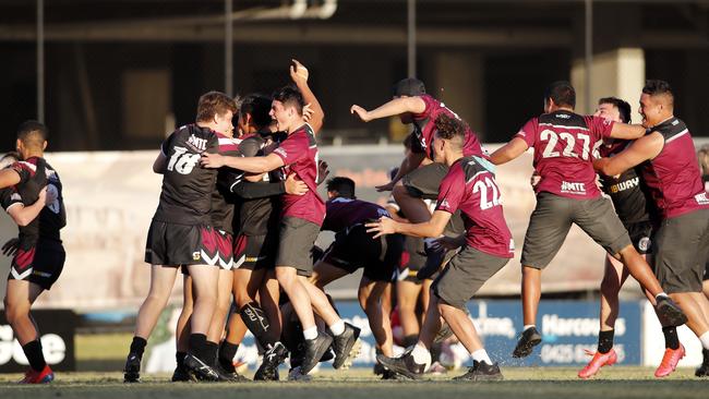 Marsden State High celebrate their win. (Image/Josh Woning)