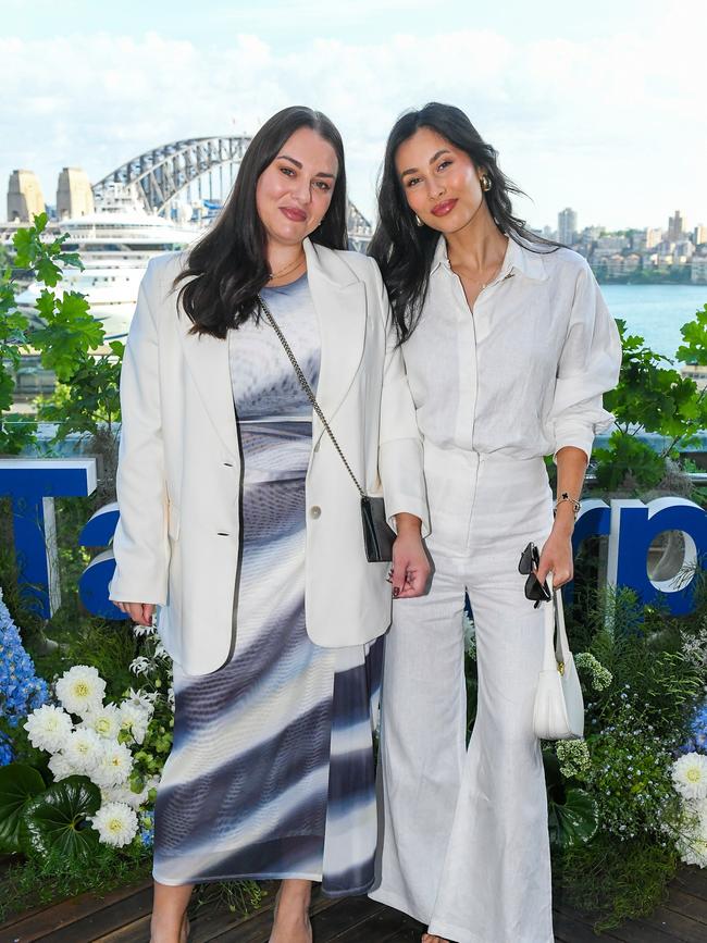 Lyndell Blair &amp; Evelyn Ellis Tabcorp Everest Ladies Breakfast at Cafe Sydney 14th October, 2024. Picture: Belinda Rolland