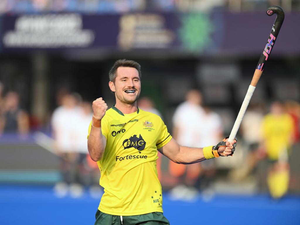 Jeremy Hayward scored twice for Australia in the come-from-behind win. Picture: WorldSportPics/Frank Uijlenbroek