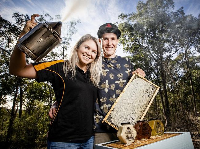 Sweet success: Ben and Stacey Murphy of Tambo Valley Honey. Picture: Nicole Cleary