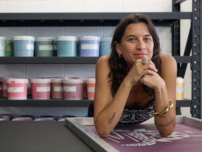 Darwin creative Nina Fitzgerald (of Laundry Gallery fame) has, with PrintShopNT, located at Winnellie, achieved an Australian first. Picture: Supplied