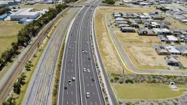 Artist impression - Coomera Connector heading into Helensvale.