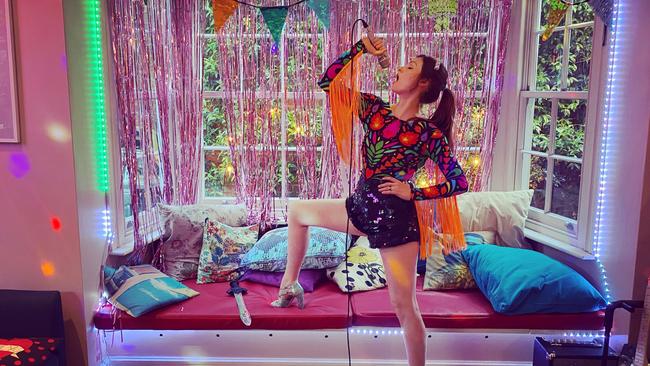 Sophie Ellis Bextor gets funky in the kitchen. Picture: Supplied/Sony Music