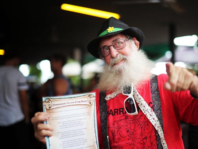 Waldo Bayley at the Noonamah Tavern Frog Races. PICTURE: Justin Kennedy