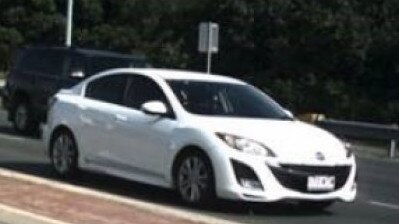 The Mazda 3 stolen from Molendinar with a baby in the back seat. Picture: QPS