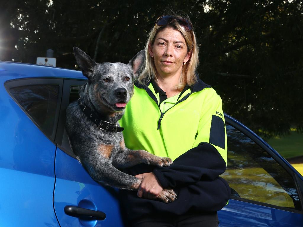 Jessica Pomerenke with her dog Koda. Picture: David Clark