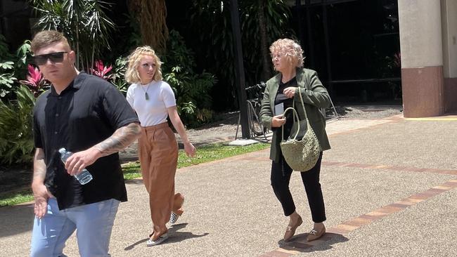 Lisa Della Dee Best, 60, pictured at right with two of her three children, was convicted in Cairns District Court for her part helping her incarcerated son Joshua Russell Best run a buprenorphine – known as suboxone or 'bupe' – smuggling ring at Lotus Glen Correctional Centre. Picture: Bronwyn Farr