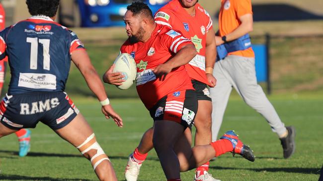 Aloi Magele for South West Goannas against Camden Rams. Picture: Steve Montgomery