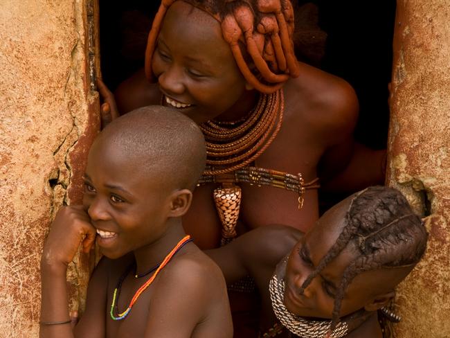 A Himba family near the camp.