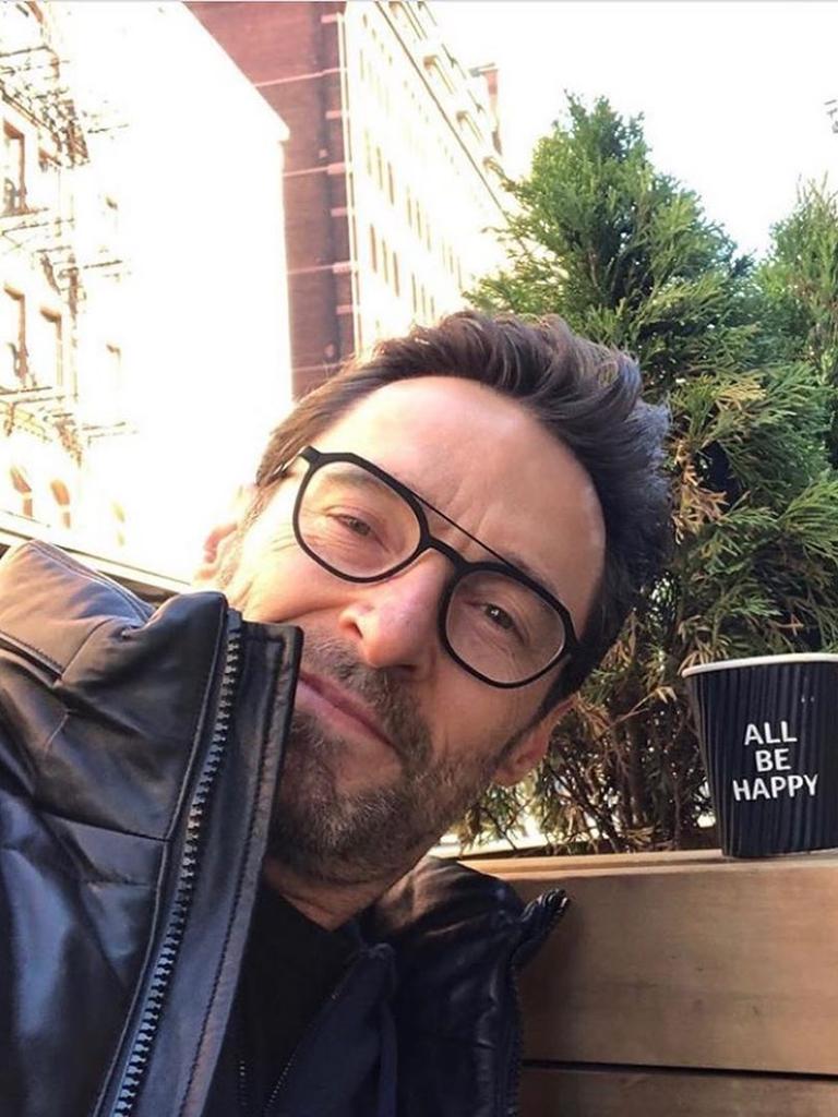 Hugh Jackman at the Laughing Man Cafe. Picture: @laughingmancafe/Instagram