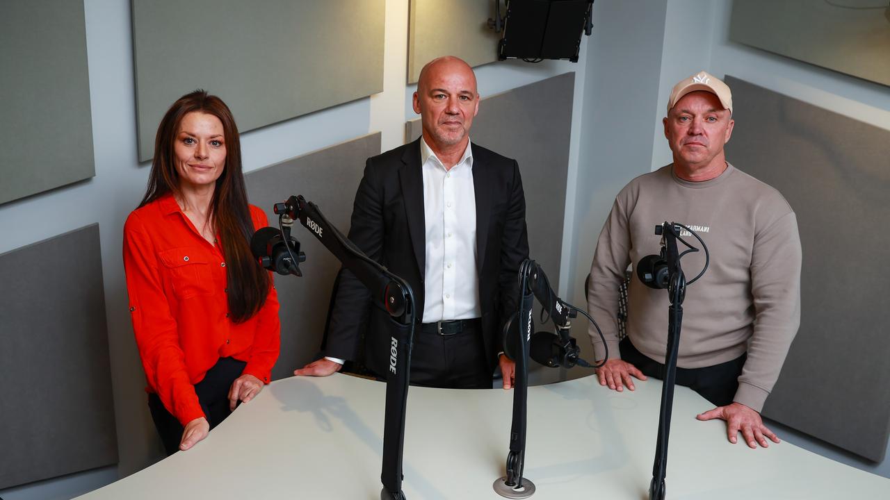 \Madeleine West, Gary Jubelin and Russell Manser. Picture: Justin Lloyd.