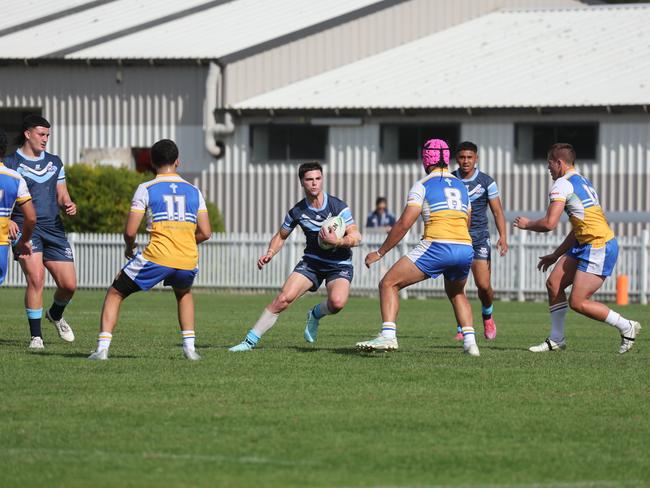 Pictured is The Peter Mulholland Cup at Ringrose Park, Wentworthville today. Patrician Brothers Blacktown v Matraville SHS. Picture: Tim Hunter.