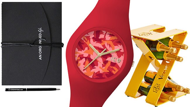 An Organised Life diary set, Ice Watch, Veuve Clicquot riddling stool.                        <a class="capi-image" capiId="37b8f38b74c0476c12ed640f9b111932"></a>