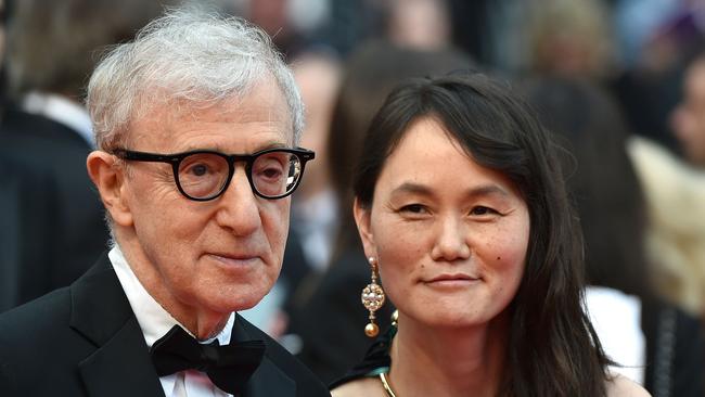 Woody Allen and his wife Soon-Yi Previn at Cannes in 2016. Picture: AFP