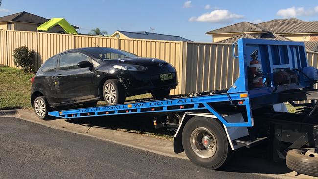 Police are on the hunt for a driver who initiated a police pursuit after failing to stop in Horsley this morning. The car was found abandoned in Boddington Way, Horsely. Picture: Madeline Crittenden