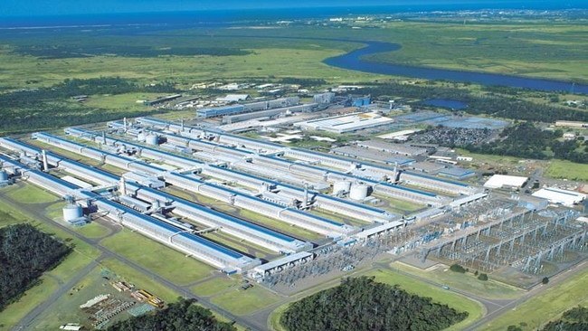 Tomago Aluminium near Newcastle had to power down three times this week. Picture: Supplied