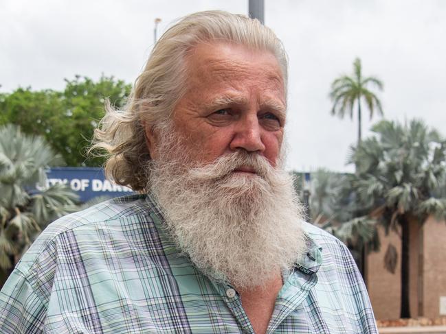 Darwin contractor Craig Williams outside the Darwin Local Court where he stands charged with industrial manslaughter over the death of a construction worker in April 2020. Picture: Pema Tamang Pakhrin