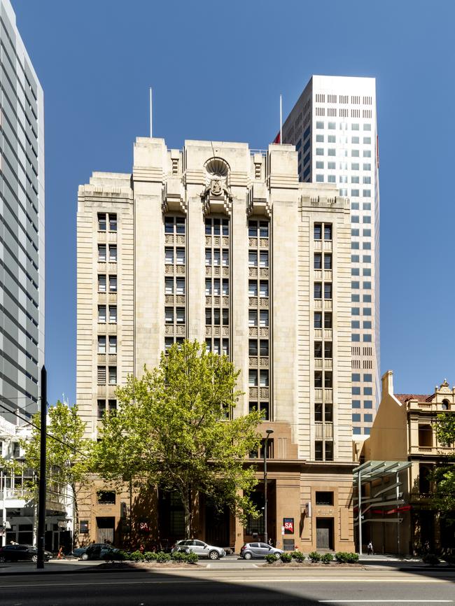 The BankSA headquarters on King William St, Adelaide. Picture: Supplied by CBRE,