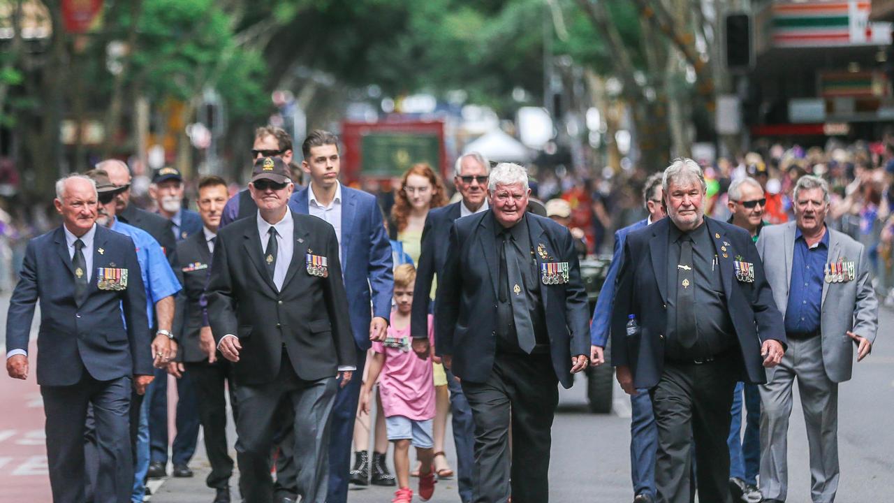 ‘Teachers and School Staff for Palestine’ has urged the community to stop glorifying the past and present actions of the Australian military on Anzac Day. Picture: Glen Campbell