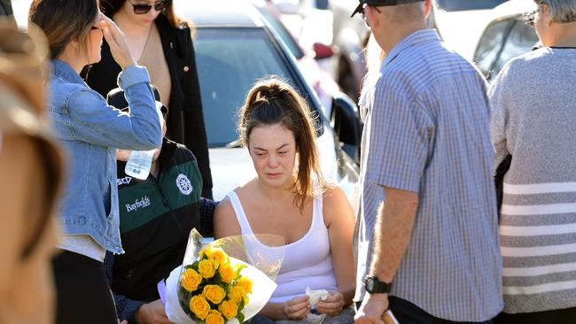 Grief is writ large across the faces of Lachlan Ward’s family. Picture: Troy Snook