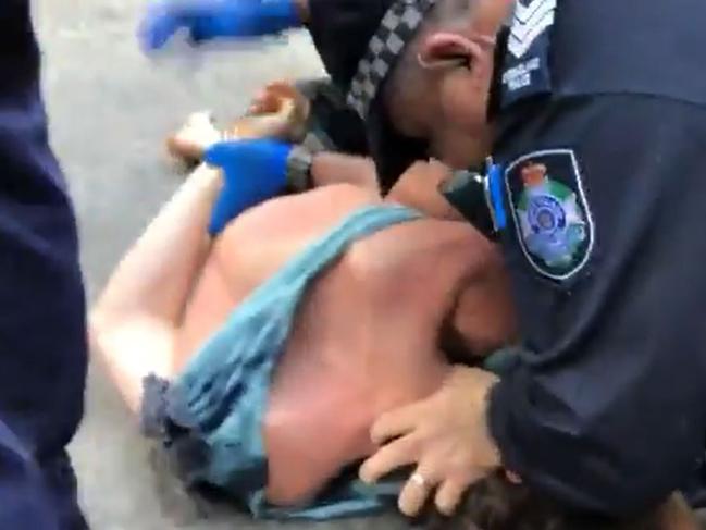 A video from an anti-weapons expo protest in Brisbane.