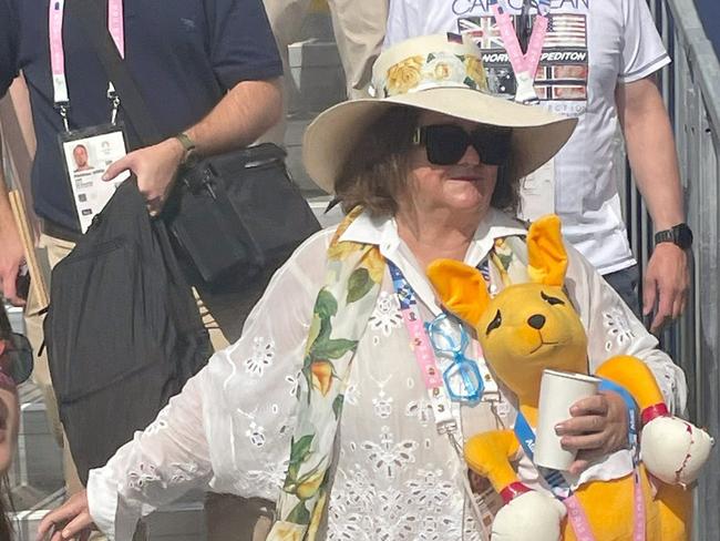 Gina Rinehart at olympic rowing Paris 2024. Picture: John Stensholt