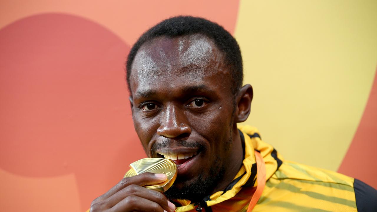 Bolt ate a whole lot of nuggets. (Photo by Ian Walton/Getty Images)