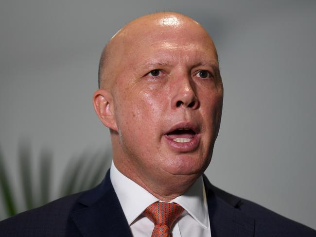 Peter Dutton has played down fears Italy’s decision to block a shipment of vaccines to Australia will harm the country’s rollout. Picture: NCA NewsWire/Dan Peled