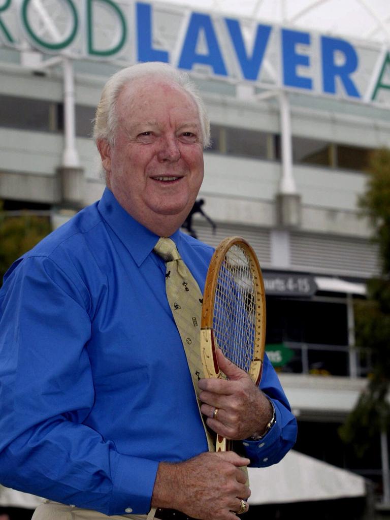 Fred Stolle at Melbourne Park in 2005.