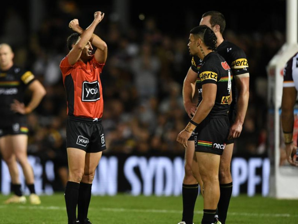 Taylan May was put on report for the incident. Picture: NRL Imagery