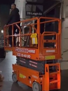 Indiana Tuhaka allegedly stole a scissor lift from a construction site and drunkenly drove it through the CBD.