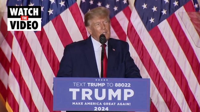 Donald Trump announces he is running for president in 2024