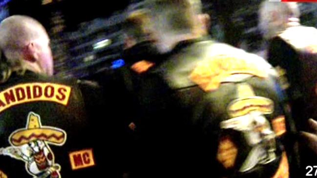 Gold Coast Bikie Brawl between the Bandidos and Finks at Broadbeach. Footage from A Current Affair