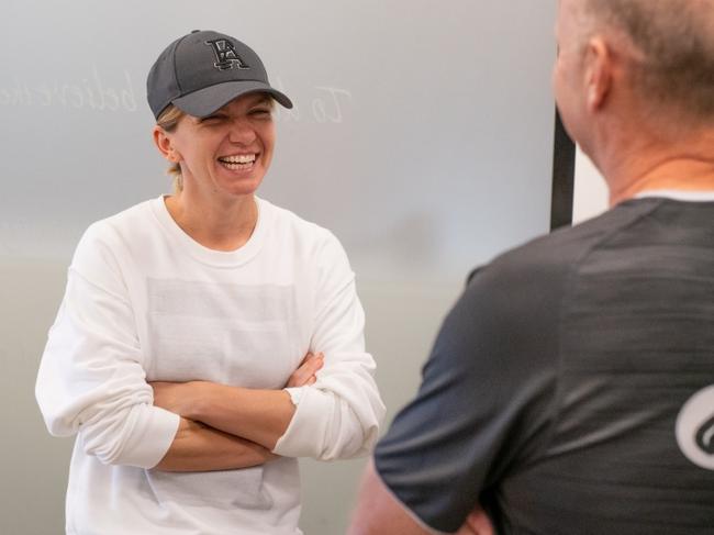 Simona Halep meets Port Adelaide