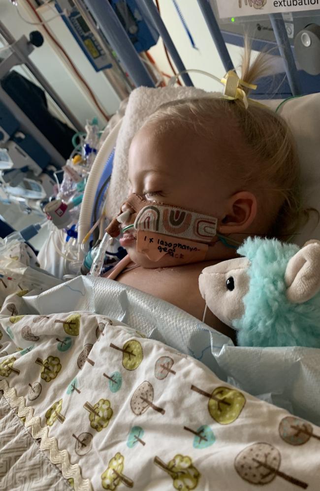 Riley Swander, 5, was diagnosed with a rare, life-threatening condition called biliary atresia days after she was born. Photo: Supplied.