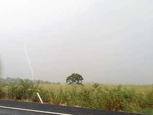 A lightning flash captured over Jones Hill on Thursday evening.