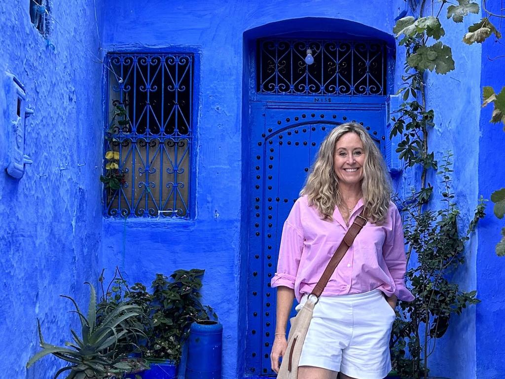 Angela Mollard in Chefchaouen, Morocco, in 2023.