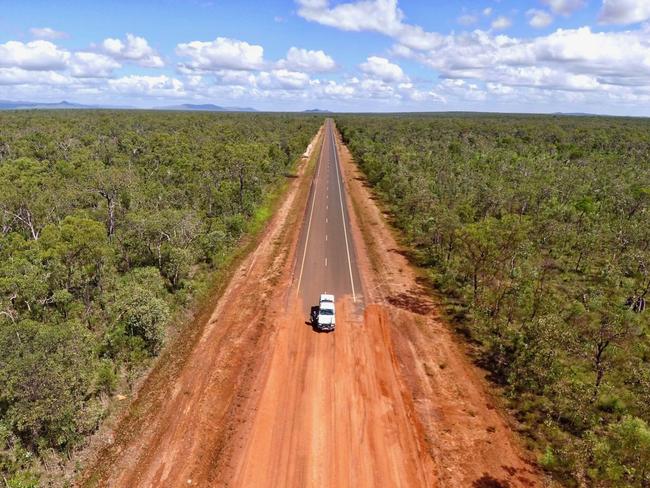 Heading north on the Peninsula Development Road from Coen to the Archer River Roadhouse. Picture: Scott Harris