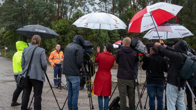 Henty gold mine rescue effort.