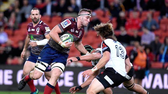 Izack Rodda playing for the Reds. Picture: Bradley Kanaris/Getty Images
