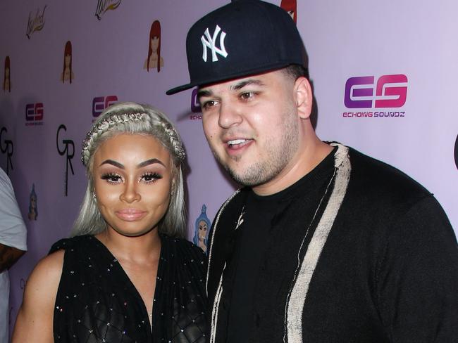 Rob Kardashian claims his ex assaulted him with an iPhone charger cord. Picture: Splash