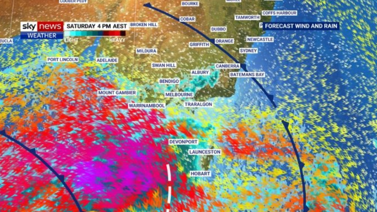 Three cold fronts could hit the country’s south east.