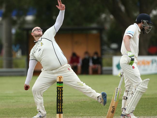 Ryan Blair took four wickets for Westmeadows. Picture: Hamish Blair