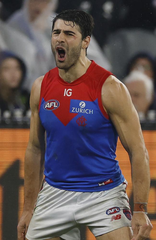 Petracca almost carried the Dees to a famous win. Pic: Michael Klein