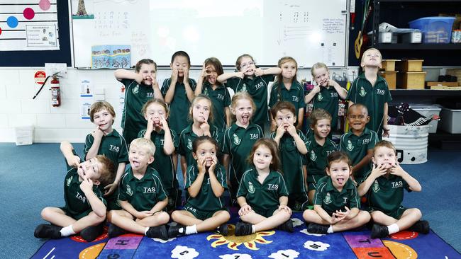 My First Year 2024: Trinity Anglican School White Rock: prep M: left: Olympia, Aidan, Ella, Adeline, Naida, Ella, Ashley; middle: Alexander, Bella, Ava, Aino- Liina, Loui, Oliver, Robert; front: Huey, Christian, Soana, Seisia, Asha, Hugo. Absent: Aurora. Picture: Brendan Radke