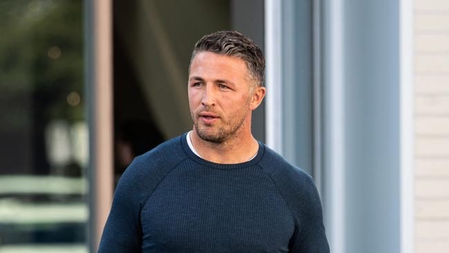 South Sydney assistant coach Sam Burgess leaving the clubs Heffron Centre on Wednesday morning following a meeting. Picture: Julian Andrews