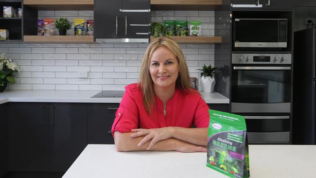 Gold Coast exporter Morlife, which markets so-called functional foods, such as chia seeds, is kicking export goals with its first orders for Iran. Co-owner Cheryl Stewart in the new lab, kitchen area. Picture: Glenn Hampson