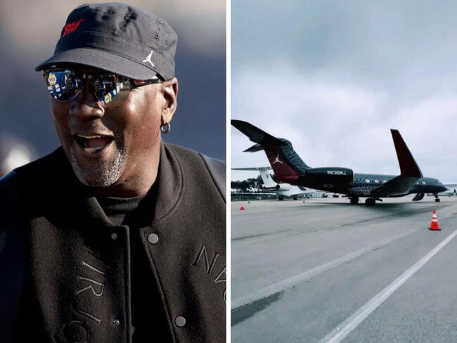 Inside Michael Jordan’s newly purchased $70M private jet. Picture: Getty; Tiktok