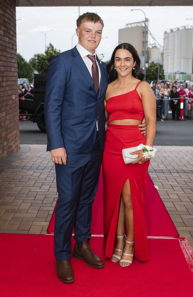 Thomas Fenwick and Bonnie Zappa at Toowoomba Grammar School formal at Rumours International, Wednesday, November 15, 2023. Picture: Kevin Farmer