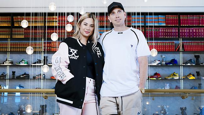 Culture King founders Simon and Tahnee Beard at their home in the Gold Coast. Picture: Justine Walpole